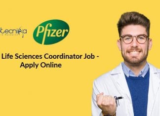 Pfizer Life Sciences Coordinator Job – Apply Online Pfizer Life Sciences Coordinator Job