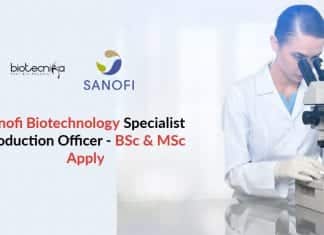 Sanofi Biotechnology Specialist Production