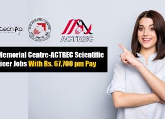 TMC-ACTREC Scientific Officer Jobs