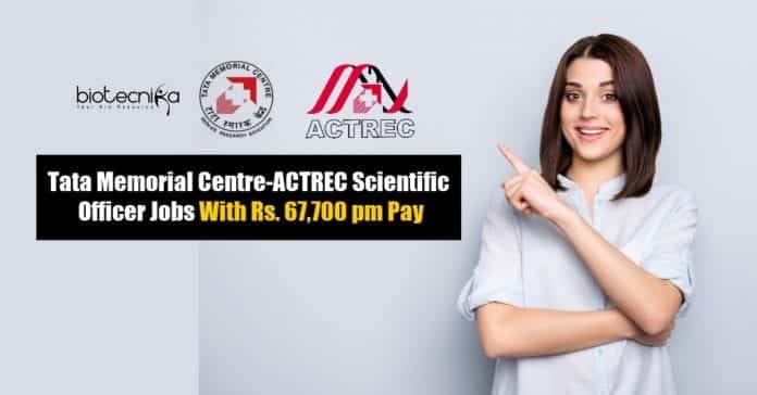 TMC-ACTREC Scientific Officer Jobs