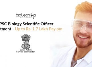 UPSC Biology Scientific Officer