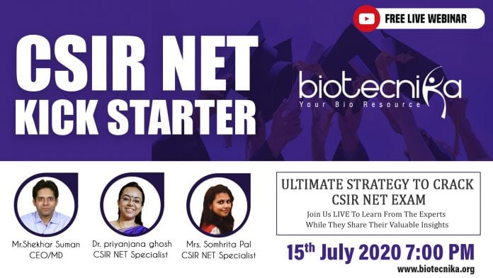 CSIR NET Kickstarter Webinar