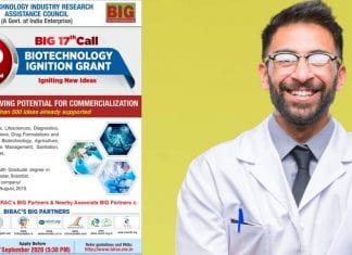 BIRAC BIG – Up to Rs 50 Lakh Biotechnology Ignition Grant BIRAC BIG