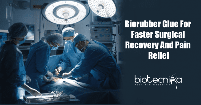 Biorubber glue for faster surgical recovery
