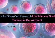Centre for Stem Cell Research Life Sciences Graduate Technician Recruitment CSCR Latest Jobs 2020