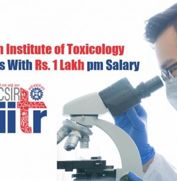 CSIR-IITR Recruitment
