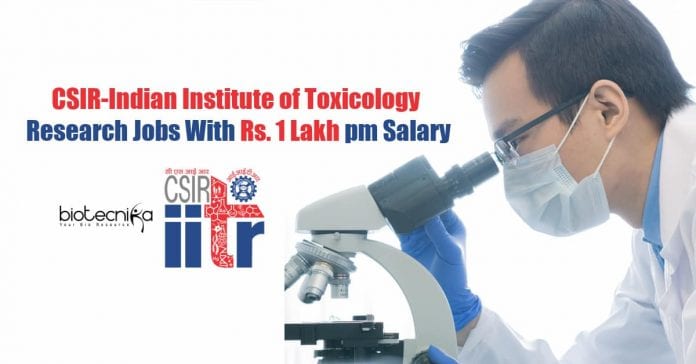 CSIR-IITR Recruitment