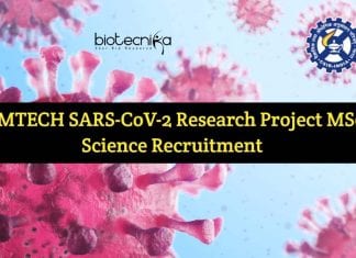 CSIR-IMTECH MSc Life Science Recruitment