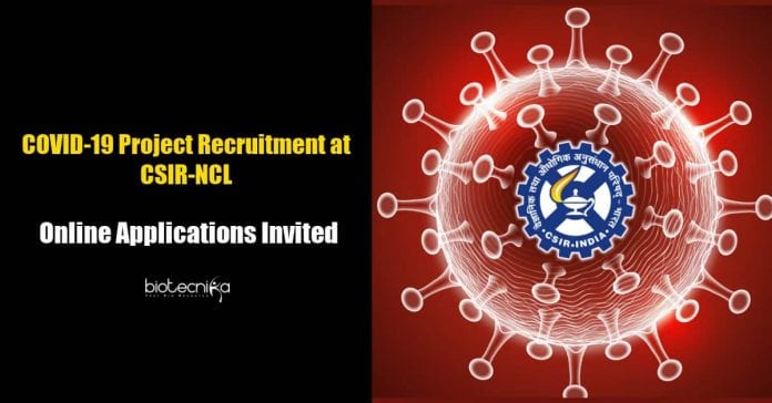 CSIR-NCL Project Assistant Job