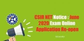 CSIR Net Notice.