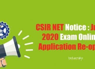 CSIR Net Notice.