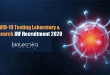 COVID-19 Testing Laboratory and Research JRF Recruitment 2020 CUK JRF Jobs