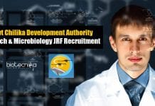Govt Chilika Development Authority Biotech & Microbiology JRF Recruitment Chilika Development Authority