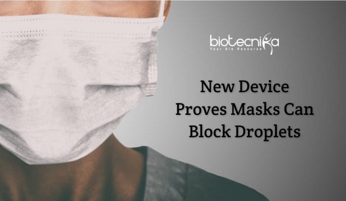 Device to check efficiency of masks