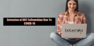 Extension of DBT Fellowships