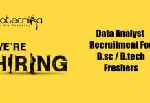 Data Analyst Recruitment For B.sc / B.tech Freshers @ Biotecnika – Attend Online Interview Data Analyst Job
