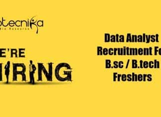 Data Analyst Recruitment For B.sc / B.tech Freshers @ Biotecnika – Attend Online Interview Data Analyst Job