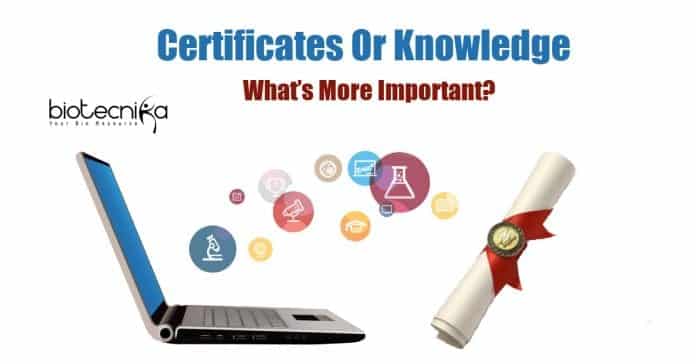 Certificates or Knowledge