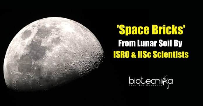 space bricks from lunar soil