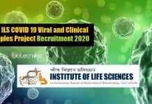 Govt ILS COVID 19 Viral and Clinical Samples Project Recruitment 2020 Govt ILS Lifescience Jobs