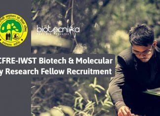 Govt IWST Biotech Jobs
