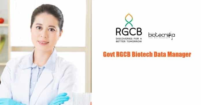 Govt RGCB Biotech Vacancy