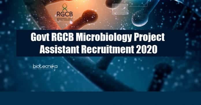 Govt RGCB Microbiology Project