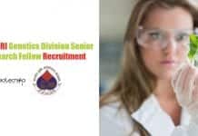 ICAR-IARI Genetics Division Senior Research Fellow Recruitment ICAR-IARI Genetics SRF Recruitment