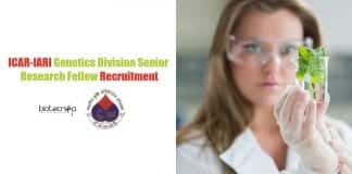 ICAR-IARI Genetics SRF Recruitment