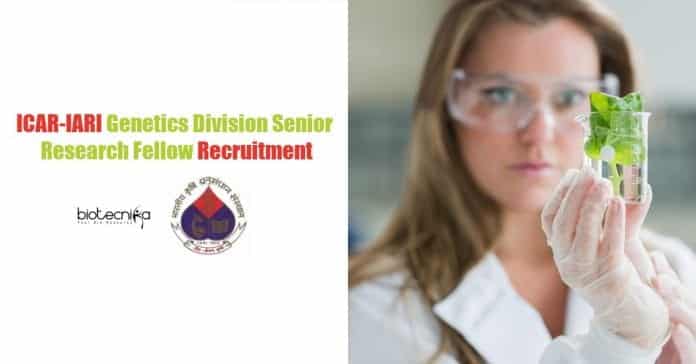 ICAR-IARI Genetics SRF Recruitment