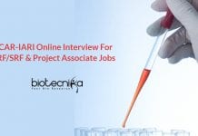 ICAR-IARI Online Interview For JRF/SRF & Project Associate Jobs ICAR-IARI Project Vacancies