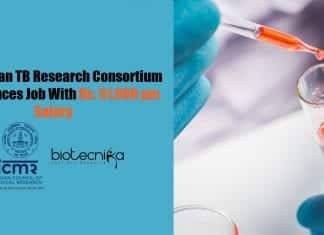 ICMR Indian TB Research Consortium Life Sciences Job With Rs. 51,000 pm Salary ICMR Life Sciences Job