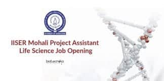 IISER Mohali Project Assistant