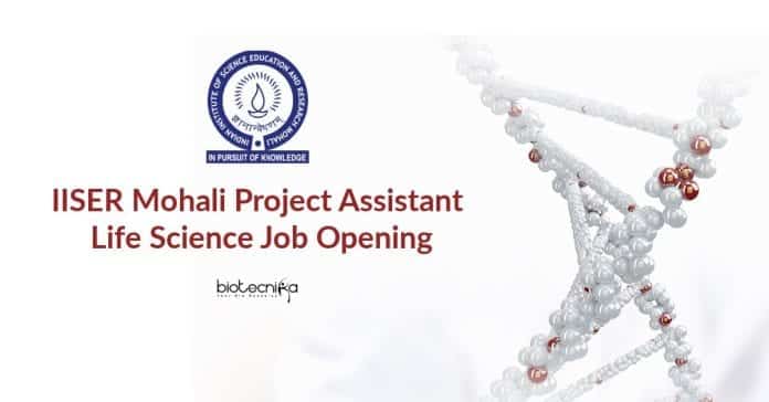 IISER Mohali Project Assistant