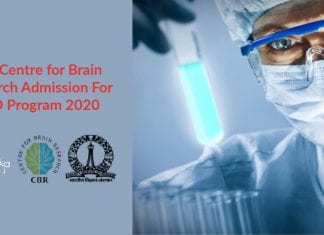 IISc-CBR PhD Admission 2020