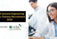 NCBS Genome Engineering Facility Trainees Recruitment 2020 – Apply Online NCBS Biological Science Jobs