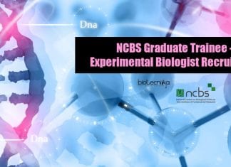 NCBS Jobs Latest