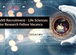 NIMHANS Recruitment – Life Sciences Junior Research Fellow Vacancy NIMHANS Recruitment