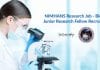 NIMHANS Research Job – Biotech Junior Research Fellow Recruitment NIMHANS Research