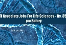 THSTI Associate Jobs For Life Sciences – Rs. 35,000 pm Salary THSTI Associate Jobs