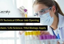 THSTI Technical Officer Job Opening – Biochem / Life Science / Mol Biology Apply THSTI Technical Officer