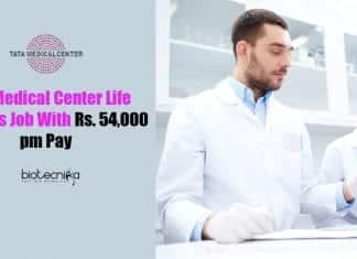 Tata Medical Center Life Sciences Job With Rs. 54,000 pm Pay – Apply Online TMC Kolkata Scientist Job