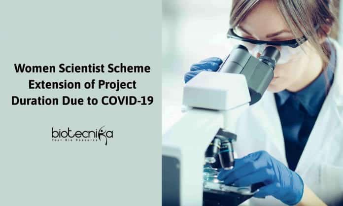 Women Scientist Scheme Extension