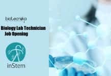 inStem Biology Lab Technician Job Opening – Apply Online inStem Biology Lab Technician