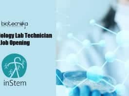 inStem Biology Lab Technician Job Opening – Apply Online inStem Biology Lab Technician