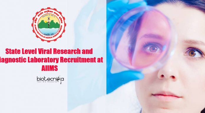 State Level Viral Research and Diagnostic Laboratory Recruitment at AIIMS AIIMS Rishikesh Jobs