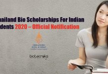 CGI Thailand Bio Scholarships For Indian Students 2020 – Official Notification CGI Thailand Bio Scholarships