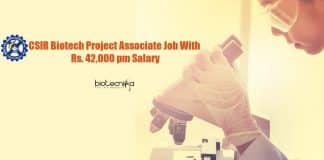 CSIR-CSIO Biotech Project Associate