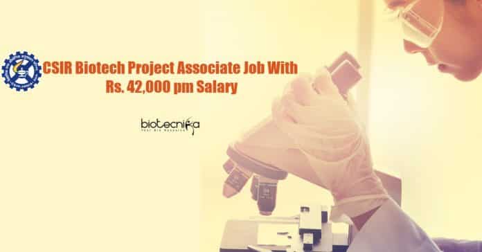 CSIR-CSIO Biotech Project Associate