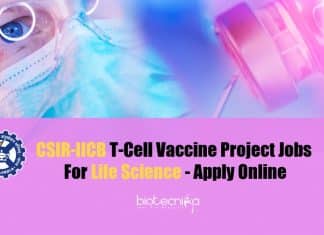 CSIR-IICB T-Cell Vaccine Project Jobs For Life Science – Apply Online CSIR-IICB Life Science Project